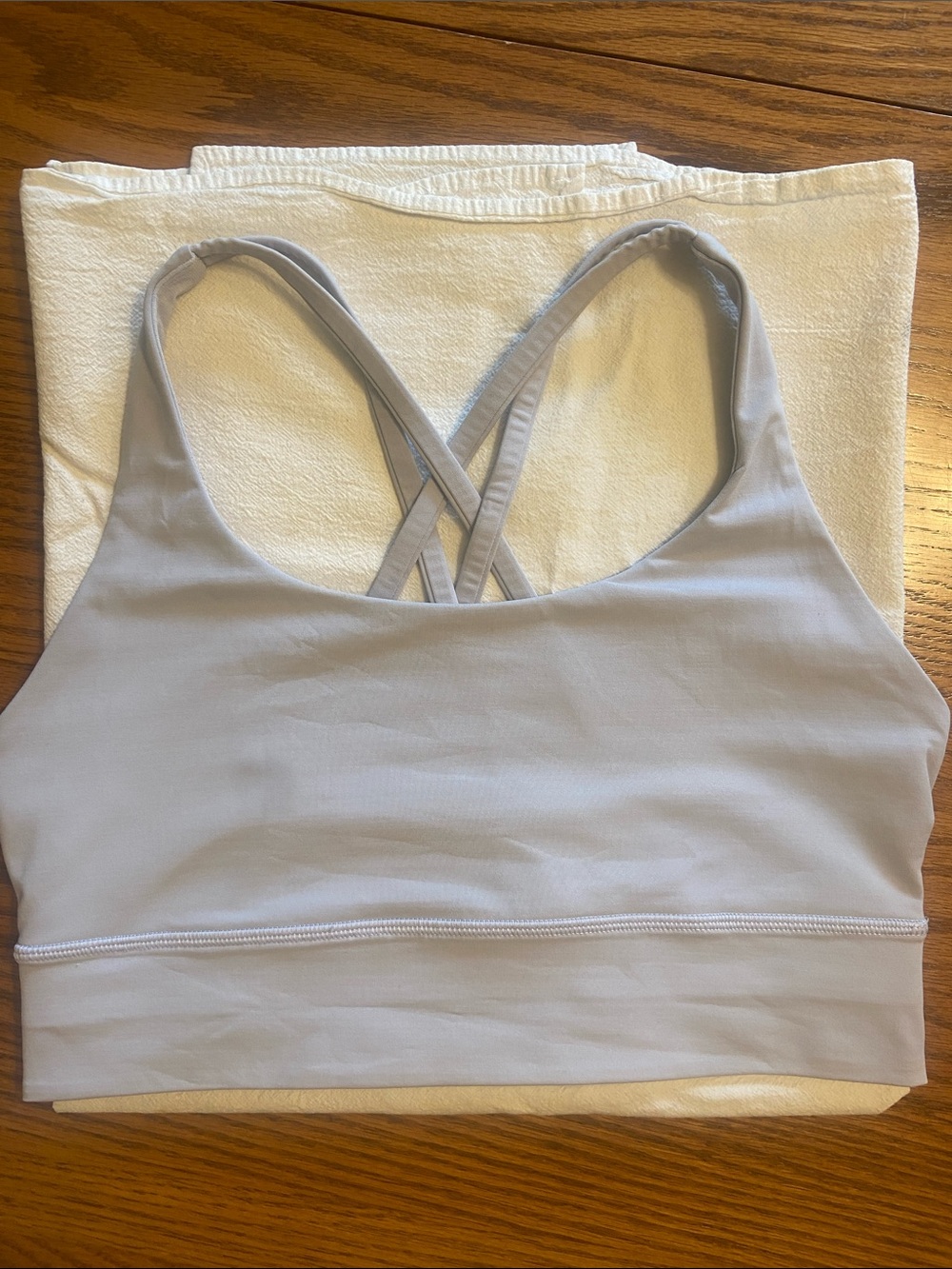 Lululemon athletica Lavender Strappy Cross-Back Sports Bra No Pads 8